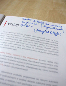 Republikańska Polska - autograf